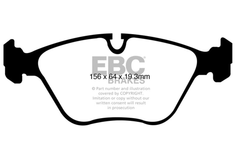 EBC 10-14 BMW X5 4.4 Twin Turbo (50) Redstuff Front Brake Pads - 0