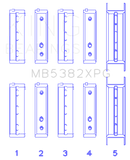 King Subaru EJ20/EJ22/EJ25 (Thrust in #5 Position) Tri-Metal Perf Main Bearing Set - Size +0.25mm-1