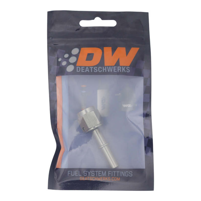 DeatschWerks 6AN Female Flare Swivel to 5/16in Male EFI Quick Disconnect - Anodized DW Titanium - 0