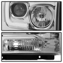 Spyder 05-07 Ford F250/350/450 SD Ver 2 Proj Headlights - Light Bar DRL - Black PRO-YD-FS05V2-LB-C-5