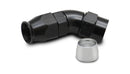 Vibrant 1 Piece PFTE Hose End -16 AN 45 Degree-1