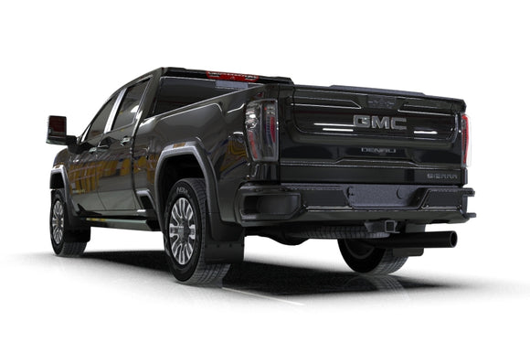 Rally Armor 20-26 GMC Sierra 2500/3500 HD Denali Black Mud Flap w/White Logo