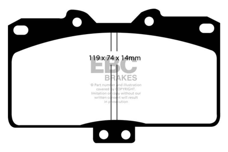 EBC 91-93 Dodge Stealth 3.0 4WD Redstuff Front Brake Pads - 0