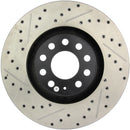 StopTech 05-06 Audi A4 Quattro/ 02-04 A6 Quattro / 99-02 S4 Front Right Slotted & Drilled Rotor-2