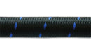 Vibrant -4 AN Two-Tone Black/Blue Nylon Braided Flex Hose (20 foot roll)-2