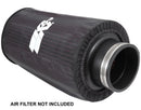 K&N Universal Round Tapered Filter Wrap - Black - 6in Base ID x 4.625in Top ID x 9in Height-6