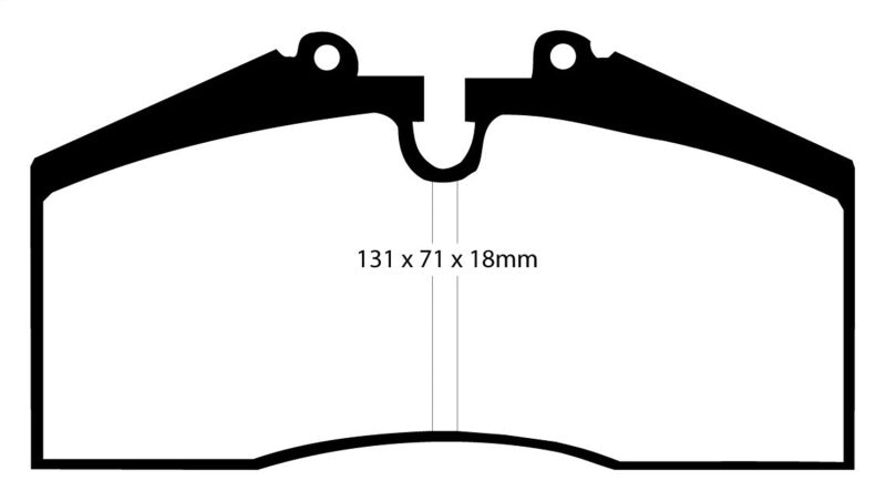 EBC 96-98 Porsche 911 (993) 3.6 Carrera 4S Redstuff Rear Brake Pads - 0