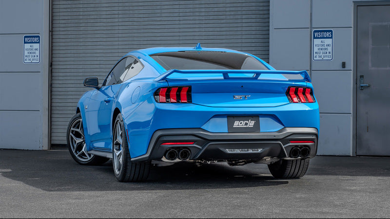 Borla 2024 Ford Mustang GT 5.0L V8 3 in S-Type Catback Non-Active Exhaust- Carbon Fiber Quad Tip - 0