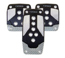 NRG Aluminum Sport Pedal M/T - Black w/Silver Carbon-1