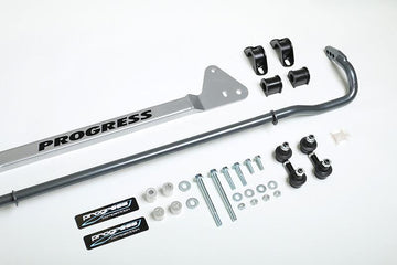 Progress Tech 92-95 Honda Civic / 92-95 Honda Del Sol Tubular Rear Sway Bar (25mm - Adjustable) - 0