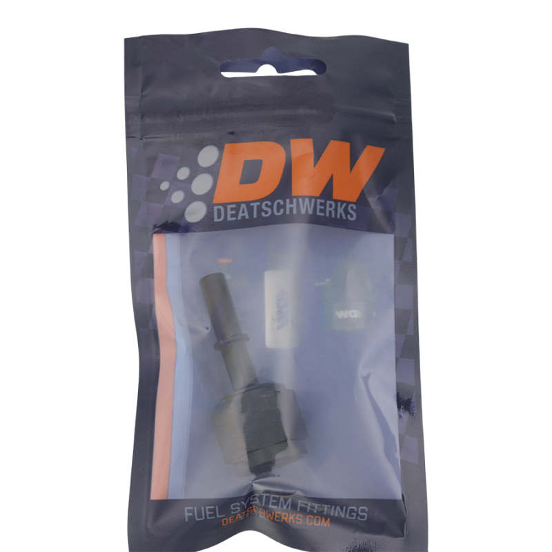 DeatschWerks 8AN Female Flare Swivel to 5/16in Male EFI Quick Disconnect - Anodized Matte Black - 0