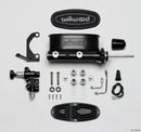 Wilwood HV Tandem M/C Kit w L/H Bracket & Prop Valve - 15/16in Bore Black-W/Pushrod-1