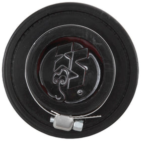 K&N 1.5in Flange ID x 3in OD x 2.5in H Chrome Finish Rubber Base Crankcase Vent Filter - 0