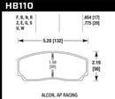 Hawk AP CP5200 Caliper HPS Street Brake Pads-2