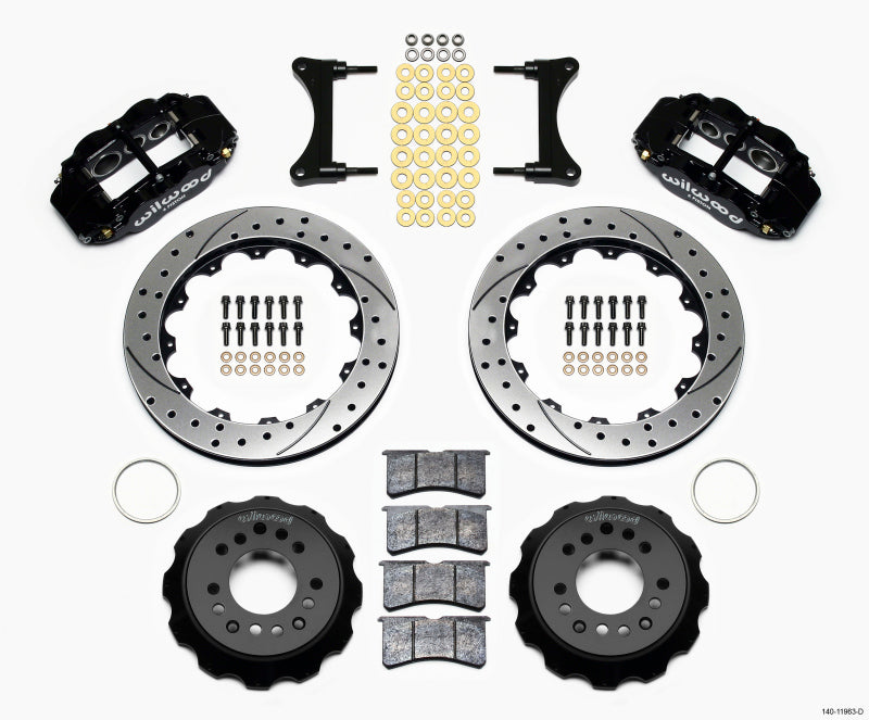 Wilwood Narrow Superlite 6R Front Hat Kit 12.88in Drilled 93-96 Mazda RX7 - 0