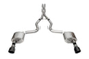 Corsa 24+ Ford Mustang GT Xtreme Cat-Back Ex. Sys. 3.0in Dual Rear Exit w/4.5in Black PVD Pro Tips-1