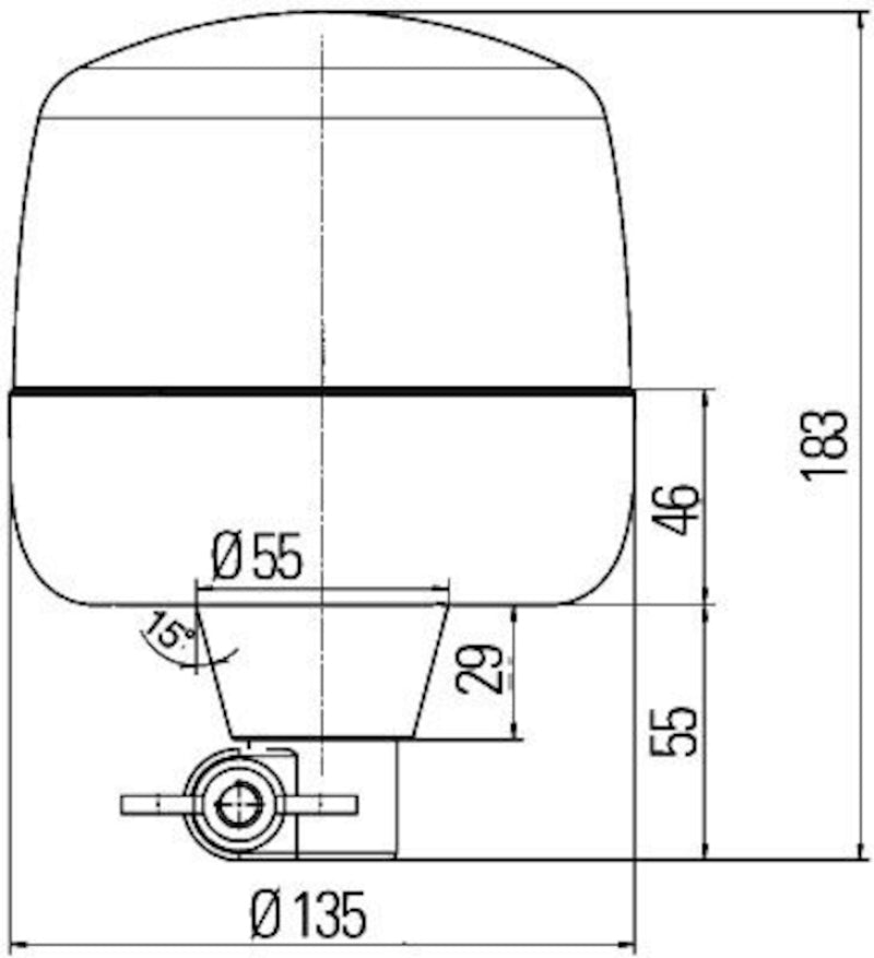 Hella Led Lamp 12/24V Amber Flex Mounting 2Rl - 0