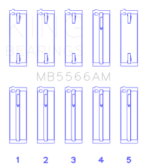King Engine Bearings Audi A4 1.8L AEB (Size STD) Main Bearing Set - 0