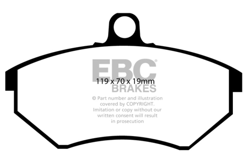 EBC 89-93 Volkswagen Corrado 1.8 Supercharged Yellowstuff Front Brake Pads - 0