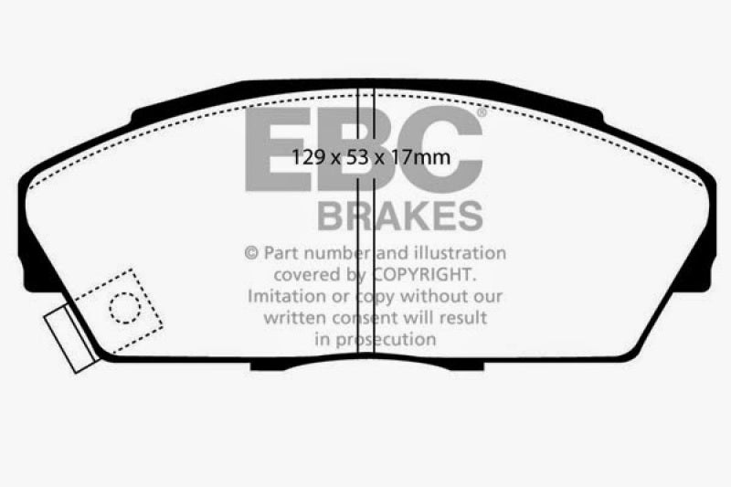 EBC 92-94 Acura Integra 1.7 Vtec Yellowstuff Front Brake Pads - 0