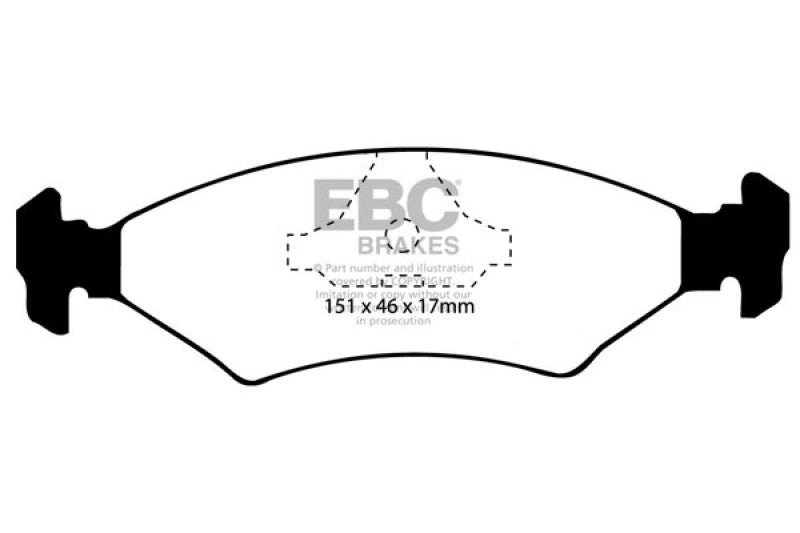 EBC 85-89 Ferrari 328 3.2 Redstuff Rear Brake Pads - 0