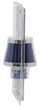 K&N 2in Base OD x .375in Flange ID x 1.75in H Rubber Base Crankcase Vent Filter - Blue-10