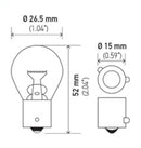 Hella Bulb 9507 24V 21W BAU15s S8 AMBER-4