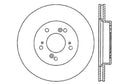 StopTech 97-01 Acura Integra Type R / 97-01 Honda CR-V Slotted & Drilled Left Front Rotor-2