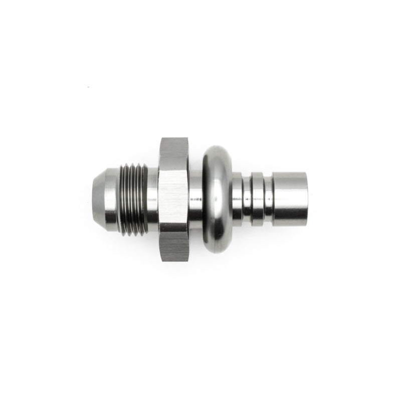 DeatschWerks 8AN Male Flare to 1/2in Ford Male EFI Quick Connect Adapter - Anodized Matte Black - 0
