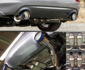 HKS Q50 VQ37 Dual Hi-Power Titanium Tip Catback Exhaust - 0