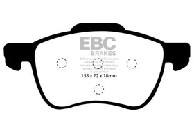 EBC 01-05 Volvo S60 2.3 Turbo T5 Greenstuff Front Brake Pads - 0