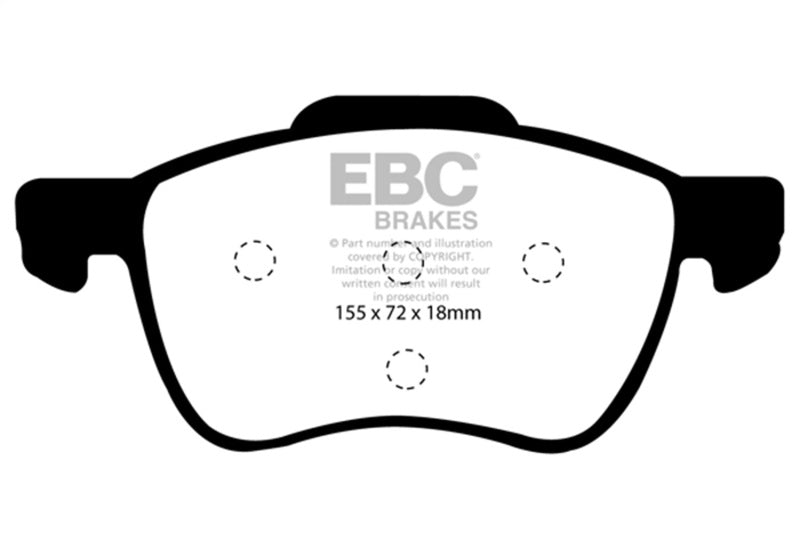 EBC 01-05 Volvo S60 2.3 Turbo T5 Greenstuff Front Brake Pads - 0