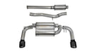 Corsa 2008-2015 Mitsubishi Lancer Evolution X Sedan 2.0L Black Sport Dual Rear Cat-Back Exhaust-1