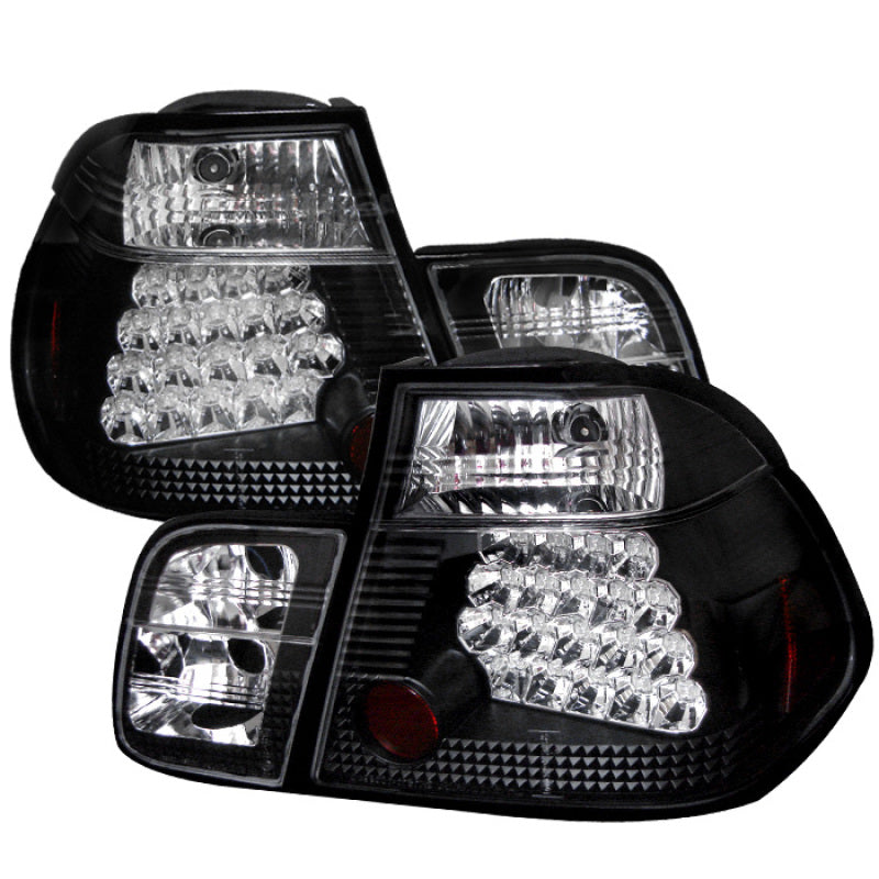 Spyder BMW E46 3-Series 99-01 4Dr LED Tail Lights Black ALT-YD-BE4699-4D-LED-BK - 0