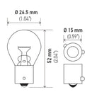 Hella Bulb 9507 24V 21W BAU15s S8 AMBER-5
