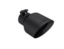 MBRP Universal 3in Hex Tip 5in Inlet 8in Length Dual Wall Exhaust Tip - Black Coated-1