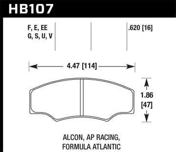 Hawk CP2361/CP3228/CP5104/CP5144 AP Racing DTC-70 Brake Pads - 0