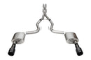 Corsa 2024+ Ford Mustang GT 5.0L V8 Xtreme 4.5 Cat-Back Duel Rear w/ 4.5 In Carbon Fiber Tips-1