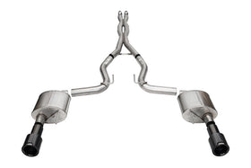 Corsa 2024+ Ford Mustang GT 5.0L V8 Xtreme 4.5 Cat-Back Duel Rear w/ 4.5 In Carbon Fiber Tips