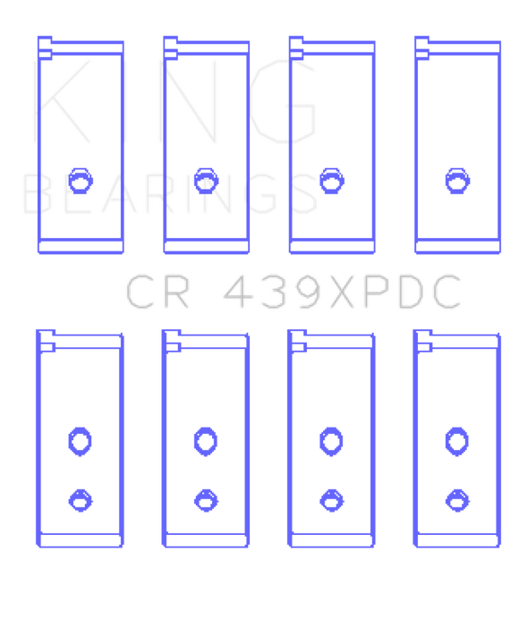 King Engine Bearings Honda 4 B18A1/B18B1 Connecting Rod Bearing Set - Size STD