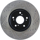 StopTech Slotted & Drilled Sport Brake Rotor Front Right 13 Honda Accord Sport-8