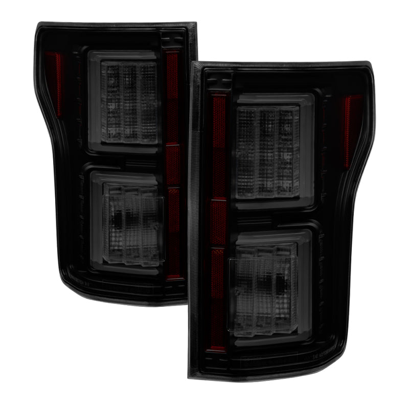 Spyder Ford F150 2015-2017 Light Bar LED Tail Lights - Black Smoke ALT-YD-FF15015-LBLED-BSM - 0