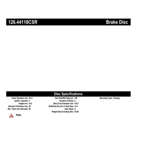 StopTech Power Slot 01-07 Toyota Sequoia/00-06 Tundra CRYO Slotted Front Right Rotor SPECIAL ORDER - 0