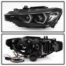 Spyder 12-14 BMW F30 3 Series 4DR Projector Headlights - LED DRL - Black (PRO-YD-BMWF3012-DRL-BK)-7