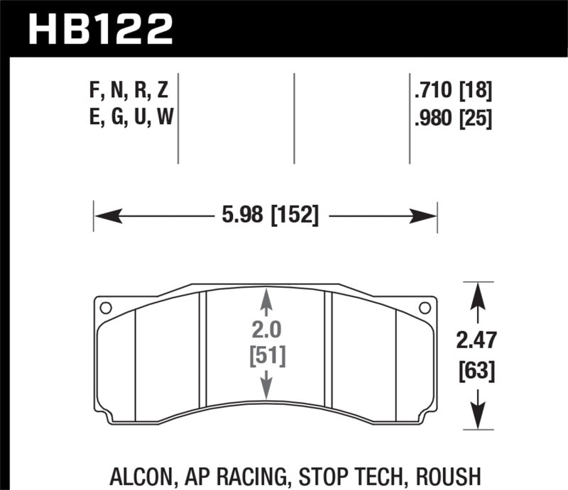 Hawk Stoptech ST-60 Caliper HP+ Street Brake Pads - 0