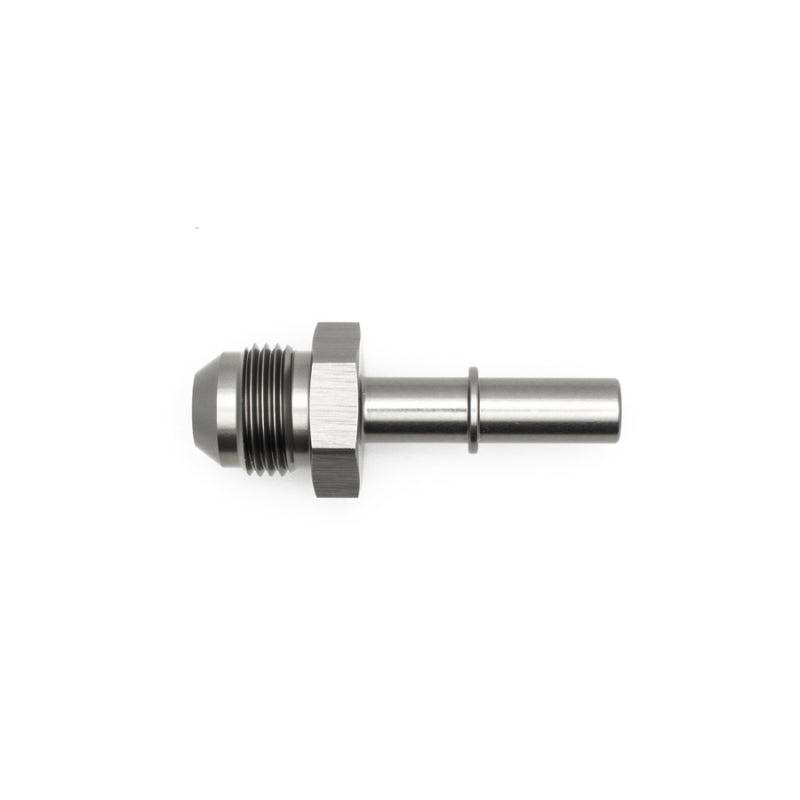 DeatschWerks 8AN Male Flare to 3/8in Male EFI Quick Connect Adapter - Anodized Matte Black - 0