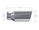 MBRP Universal Tip 8in OD Rolled End 5in Inlet 18in Length T304-3