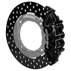 Wilwood 2014+ Polaris RZR XP 1000 Rear Kit 11.25in Drilled - Black - 0