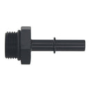 DeatschWerks 8AN ORB Male to 5/16in Male EFI Quick Connect Adapter - Anodized Matte Black-1