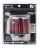 K&N 1.375 inch ID 3 inch OD 2.5 inch H Clamp On Crankcase Vent Filter-10